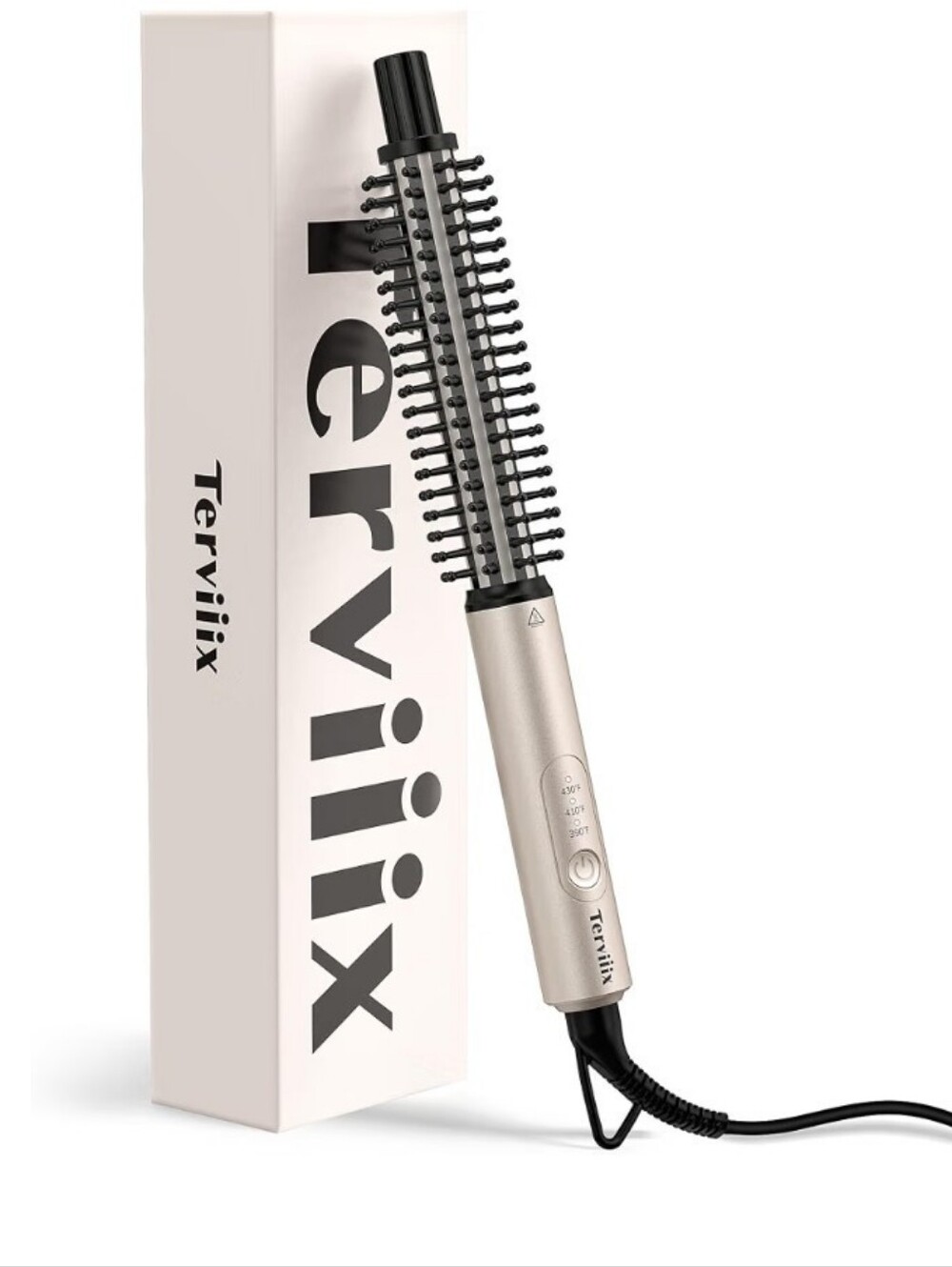 3/4" Ceramic Thermal Curling Brush LED Settings 390-430°F Dual Voltage Cool Tip